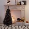 Northlight Pre-Lit Slim Artificial Tinsel Halloween Tree - 4' - Black - Clear Lights